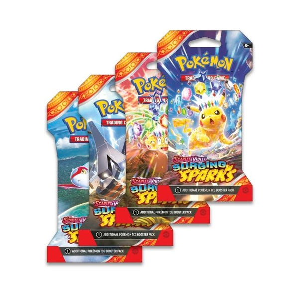 Pokemon Scarlet & Violet Surging Sparks | 4 Sleeved Boosters Packs